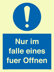 (DE)MA5724: Nur im falle eines fuer Offnen