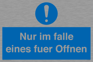(DE)MA5724: Nur im falle eines fuer Offnen