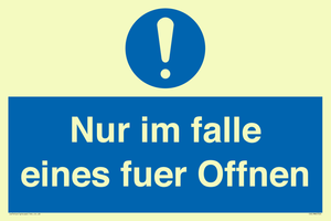 (DE)MA5724: Nur im falle eines fuer Offnen