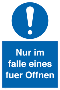 (DE)MA5724: Nur im falle eines fuer Offnen