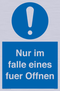(DE)MA5724: Nur im falle eines fuer Offnen