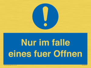 (DE)MA5724: Nur im falle eines fuer Offnen