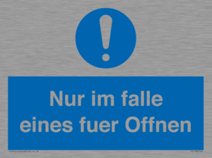 (DE)MA5724: Nur im falle eines fuer Offnen