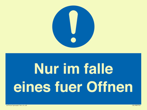 (DE)MA5724: Nur im falle eines fuer Offnen