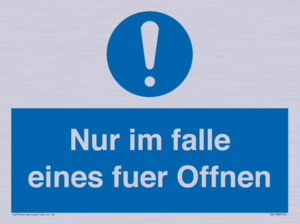 (DE)MA5724: Nur im falle eines fuer Offnen
