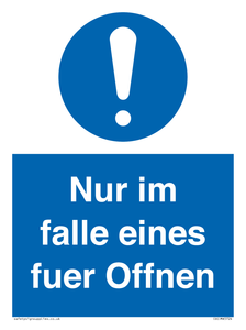 (DE)MA5724: Nur im falle eines fuer Offnen