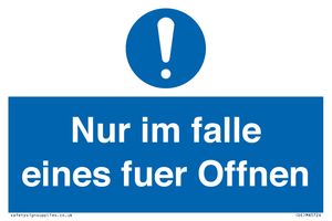 (DE)MA5724: Nur im falle eines fuer Offnen