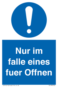 (DE)MA5724: Nur im falle eines fuer Offnen