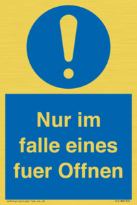(DE)MA5724: Nur im falle eines fuer Offnen