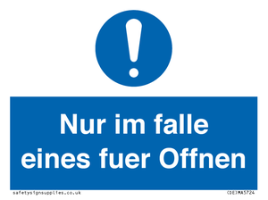 (DE)MA5724: Nur im falle eines fuer Offnen