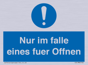 (DE)MA5724: Nur im falle eines fuer Offnen