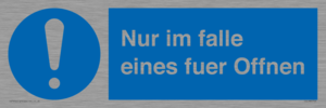 (DE)MA5724: Nur im falle eines fuer Offnen