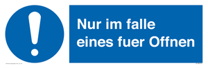 (DE)MA5724: Nur im falle eines fuer Offnen
