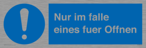 (DE)MA5724: Nur im falle eines fuer Offnen