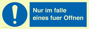 (DE)MA5724: Nur im falle eines fuer Offnen