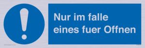 (DE)MA5724: Nur im falle eines fuer Offnen