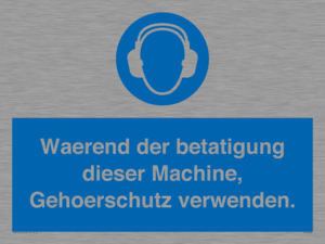 (DE)MP262: Waerend der betatigung dieser Machine, Gehoerschutz verwenden.