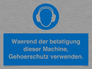 (DE)MP262: Waerend der betatigung dieser Machine, Gehoerschutz verwenden.