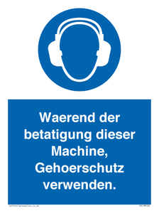 (DE)MP262: Waerend der betatigung dieser Machine, Gehoerschutz verwenden.