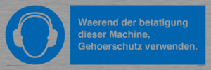 (DE)MP262: Waerend der betatigung dieser Machine, Gehoerschutz verwenden.