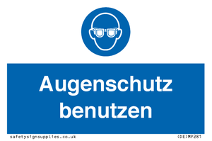 (DE)MP281: Augenschutz benutzen