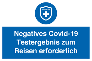 (DE)MP7040: Negatives Covid-19 Testergebnis zum Reisen erforderlich