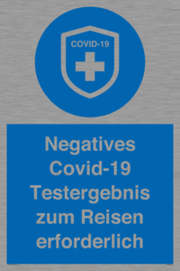 (DE)MP7040: Negatives Covid-19 Testergebnis zum Reisen erforderlich