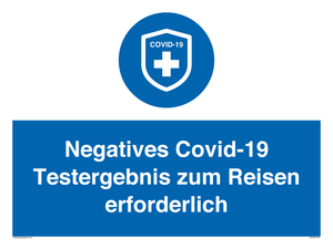 (DE)MP7040: Negatives Covid-19 Testergebnis zum Reisen erforderlich
