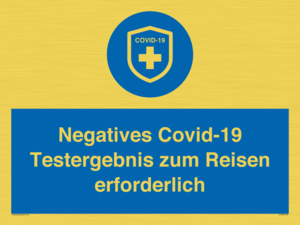 (DE)MP7040: Negatives Covid-19 Testergebnis zum Reisen erforderlich