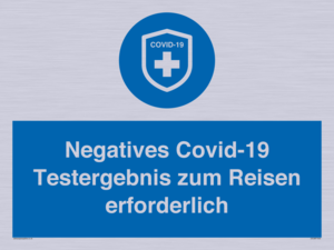 (DE)MP7040: Negatives Covid-19 Testergebnis zum Reisen erforderlich