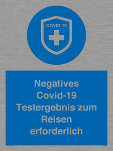 (DE)MP7040: Negatives Covid-19 Testergebnis zum Reisen erforderlich