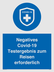 (DE)MP7040: Negatives Covid-19 Testergebnis zum Reisen erforderlich