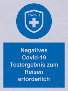 (DE)MP7040: Negatives Covid-19 Testergebnis zum Reisen erforderlich