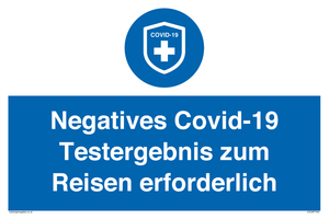 (DE)MP7040: Negatives Covid-19 Testergebnis zum Reisen erforderlich