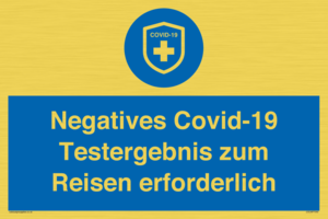 (DE)MP7040: Negatives Covid-19 Testergebnis zum Reisen erforderlich