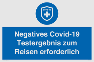 (DE)MP7040: Negatives Covid-19 Testergebnis zum Reisen erforderlich
