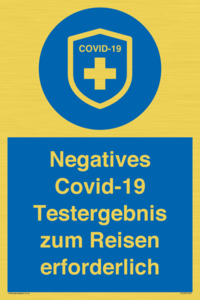 (DE)MP7040: Negatives Covid-19 Testergebnis zum Reisen erforderlich