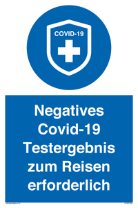(DE)MP7040: Negatives Covid-19 Testergebnis zum Reisen erforderlich