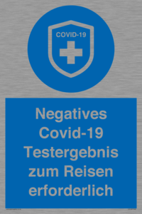 (DE)MP7040: Negatives Covid-19 Testergebnis zum Reisen erforderlich
