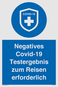 (DE)MP7040: Negatives Covid-19 Testergebnis zum Reisen erforderlich
