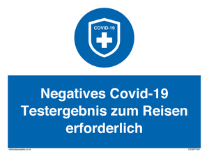 (DE)MP7040: Negatives Covid-19 Testergebnis zum Reisen erforderlich