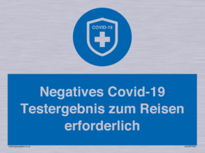 (DE)MP7040: Negatives Covid-19 Testergebnis zum Reisen erforderlich
