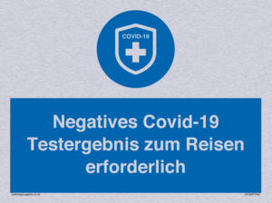 (DE)MP7040: Negatives Covid-19 Testergebnis zum Reisen erforderlich