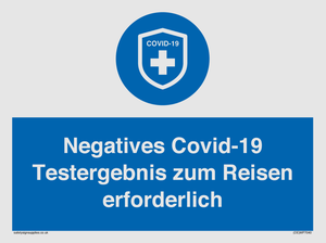 (DE)MP7040: Negatives Covid-19 Testergebnis zum Reisen erforderlich