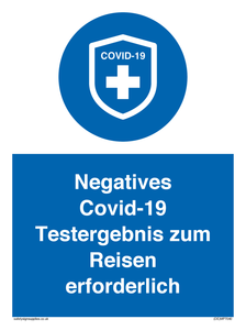 (DE)MP7040: Negatives Covid-19 Testergebnis zum Reisen erforderlich