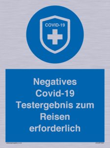 (DE)MP7040: Negatives Covid-19 Testergebnis zum Reisen erforderlich