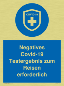 (DE)MP7040: Negatives Covid-19 Testergebnis zum Reisen erforderlich