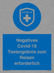 (DE)MP7040: Negatives Covid-19 Testergebnis zum Reisen erforderlich
