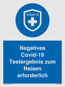 (DE)MP7040: Negatives Covid-19 Testergebnis zum Reisen erforderlich