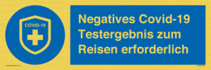 (DE)MP7040: Negatives Covid-19 Testergebnis zum Reisen erforderlich